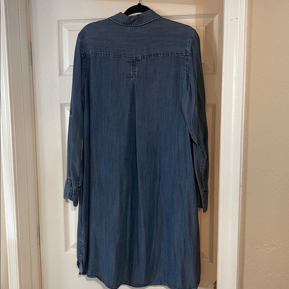 Soft Surroundings Tencel Denim Shirt Dress - Picture 3 of 7